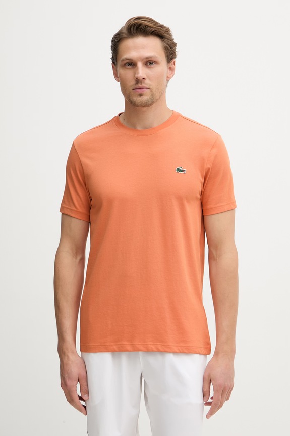Lacoste T-shirt męski nadruk pomarańczowy TH0003