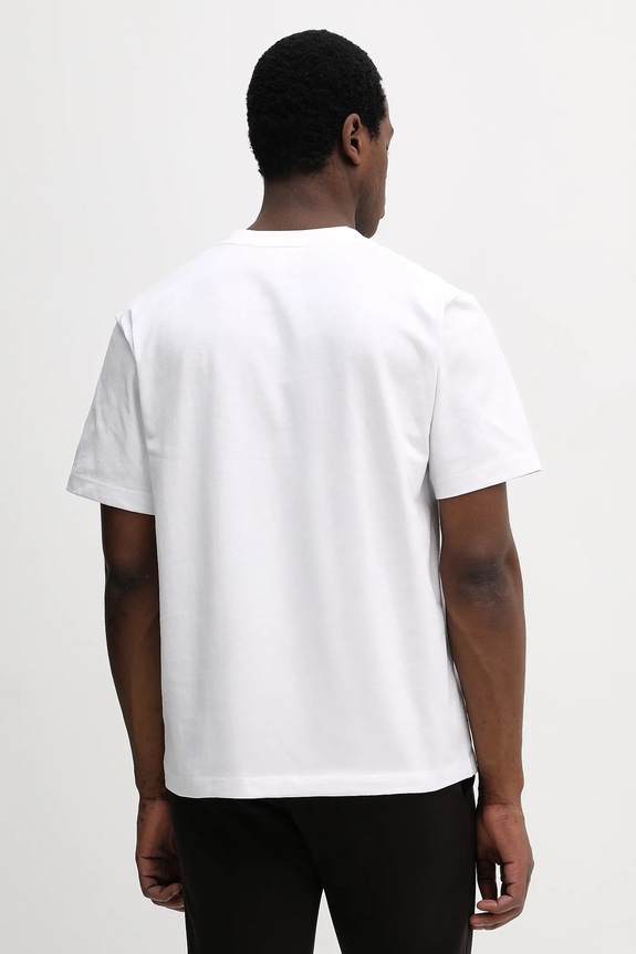 Îmbrăcăminte Lacoste tricou bărbătesc de bumbac TH0876 alb