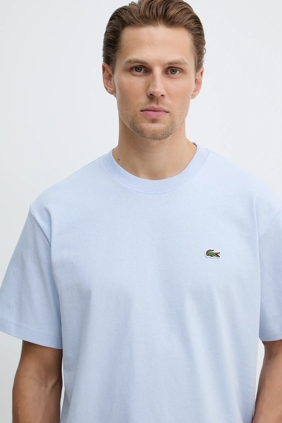 Lacoste tricou bărbați bumbac albastru TH0876