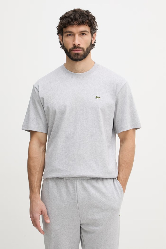 Lacoste T-shirt męski bawełniany bawełna szary TH0876