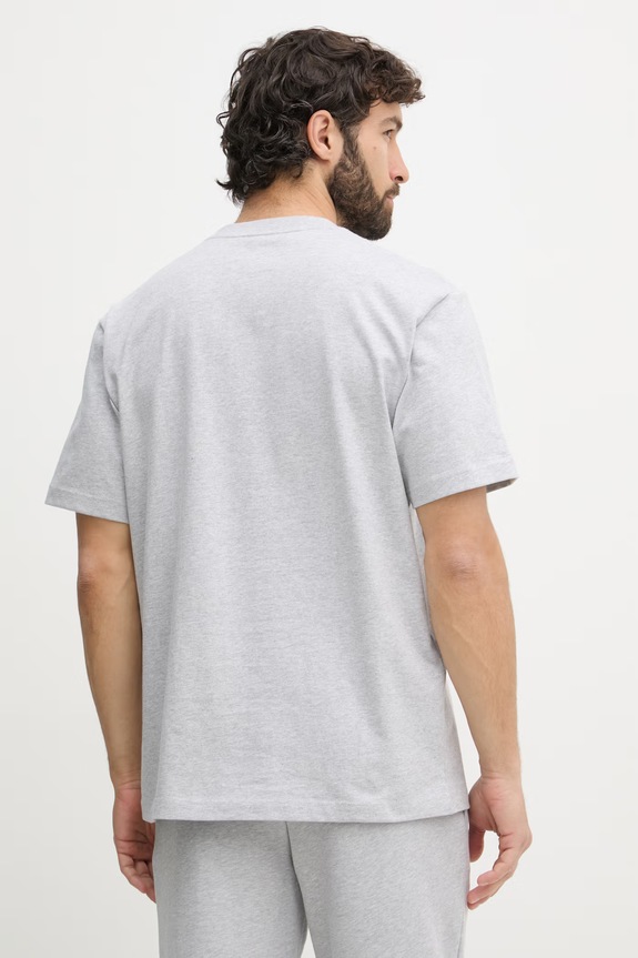 Odzież Lacoste T-shirt męski bawełniany TH0876 szary
