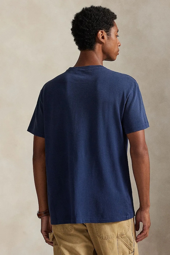 Bavlněné tričko Polo Ralph Lauren 10/1 HEAVY JERSEY 710P04965002 modrá SS26