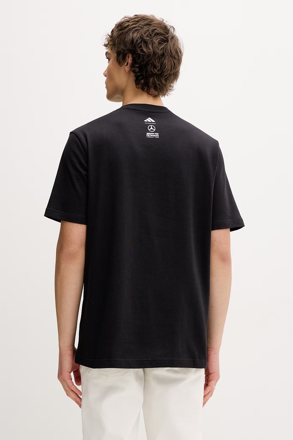 Oblečenie adidas pánske bavlnené x Mercedes KE7746 čierna