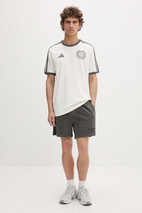 adidas tričko pánske bavlnené x Mercedes KE8275 béžová SS26