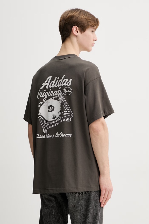 Bombažna kratka majica adidas Originals Okrogel zelena KW7991