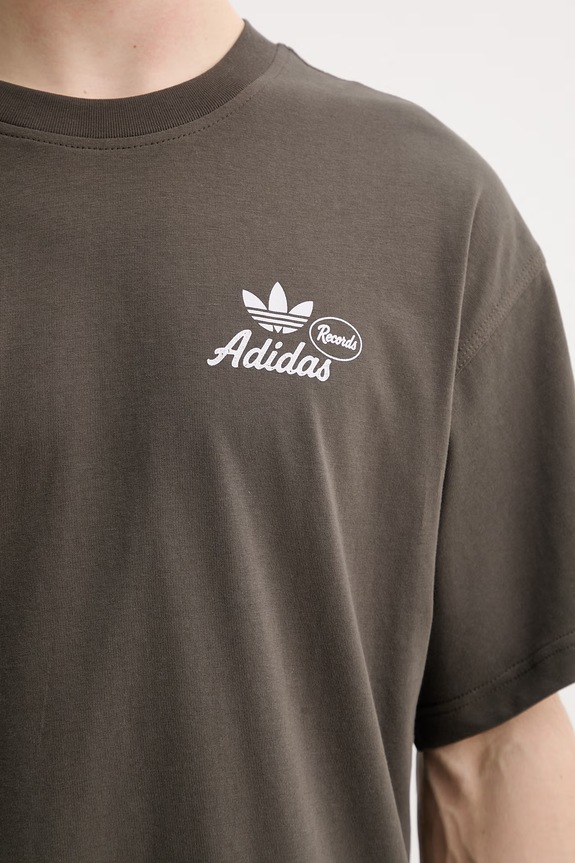 Bombažna kratka majica adidas Originals KW7991 zelena
