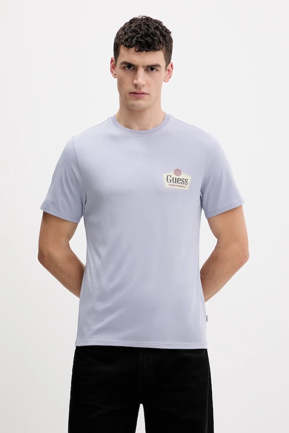 Guess Jeans pamut póló pamut kék M6RI38.K8HM0