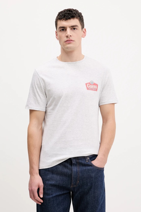 Guess Jeans pamut póló pamut szürke M6RI38.K8HM0