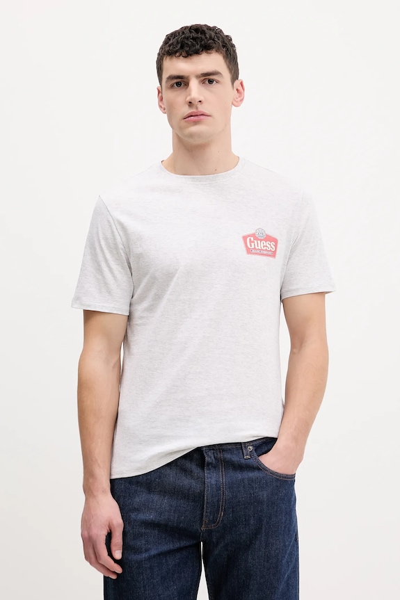 Guess Jeans pamut póló pamut szürke M6RI38.K8HM0