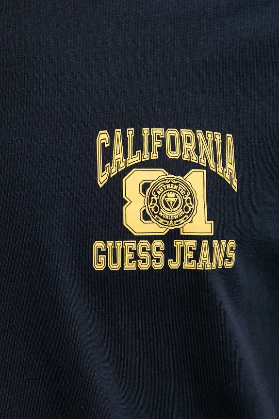 Βαμβακερό μπλουζάκι Guess Jeans M6RI39.K8HM0 σκούρο μπλε