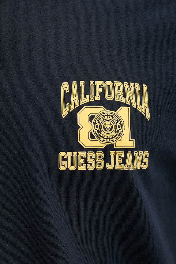 Βαμβακερό μπλουζάκι Guess Jeans M6RI39.K8HM0 σκούρο μπλε