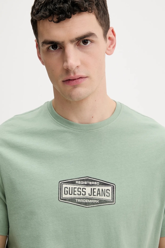 Guess Jeans pamut póló zöld M6RI41.K8FQ4