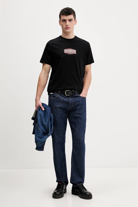 Guess Jeans pamut póló M6RI41.K8FQ4 fekete SS26
