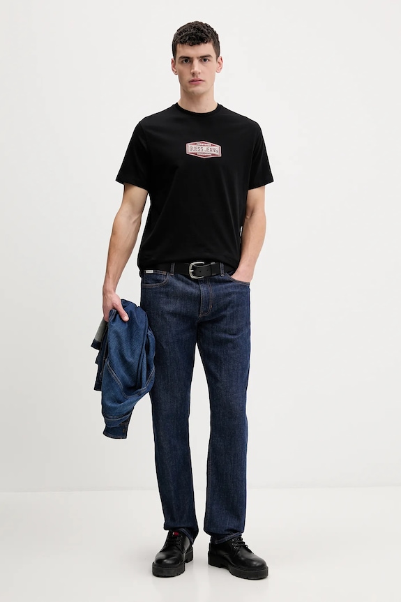 Guess Jeans pamut póló M6RI41.K8FQ4 fekete SS26