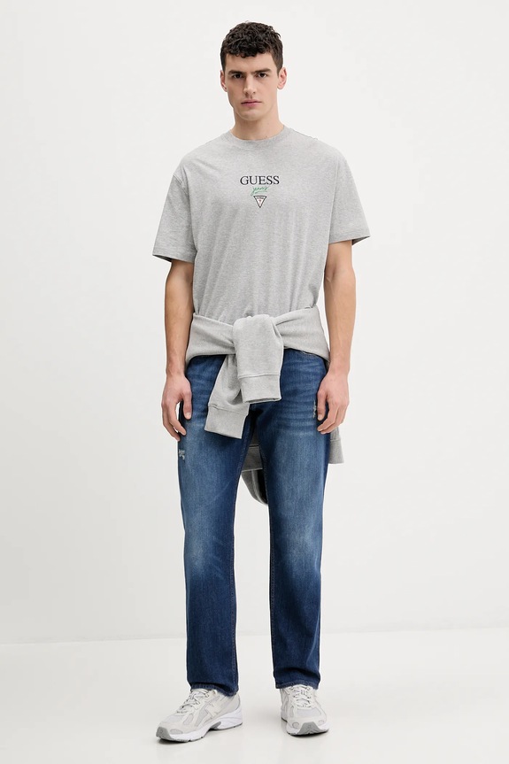 Guess Jeans pamut póló M6RI45.K8HM0 szürke SS26