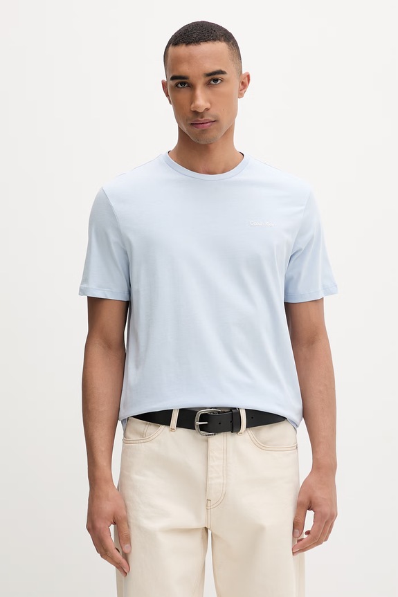 Calvin Klein Tričko pánske bavlnené modrá LV04LC255G