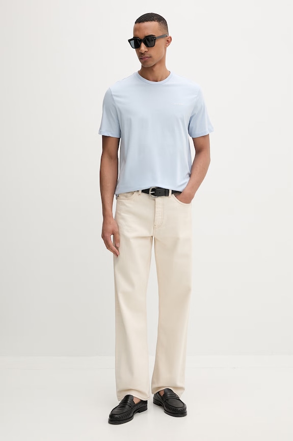 Calvin Klein Tričko pánske bavlnené LV04LC255G modrá SS26