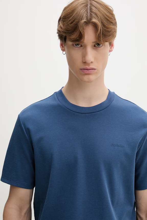 Oblačila Calvin Klein kratka majica moška z bombažem LV04LF209G mornarsko modra