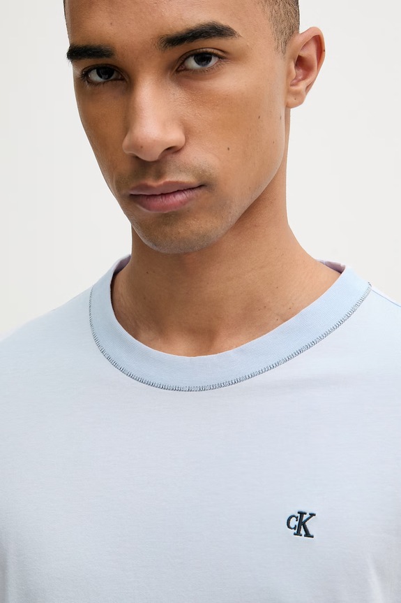 Calvin Klein t-shirt ανδρικό βαμβακερό μωβ LV04LF223G