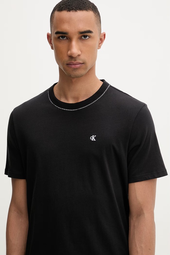 Calvin Klein t-shirt férfi pamut fekete LV04LF223G