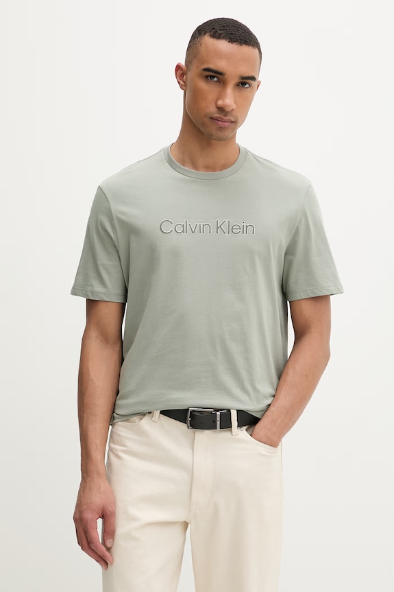 Calvin Klein tričko pánske bavlnené zelená LV04LF809G