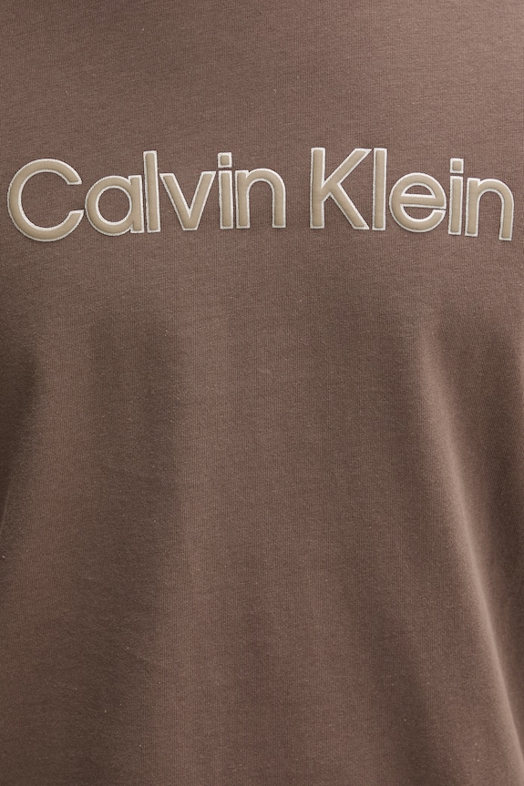 Calvin Klein T-shirt męski bawełniany LV04LF809G brązowy