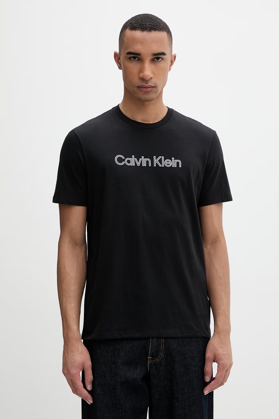 Calvin Klein tričko pánske bavlnené čierna LV04LF809G