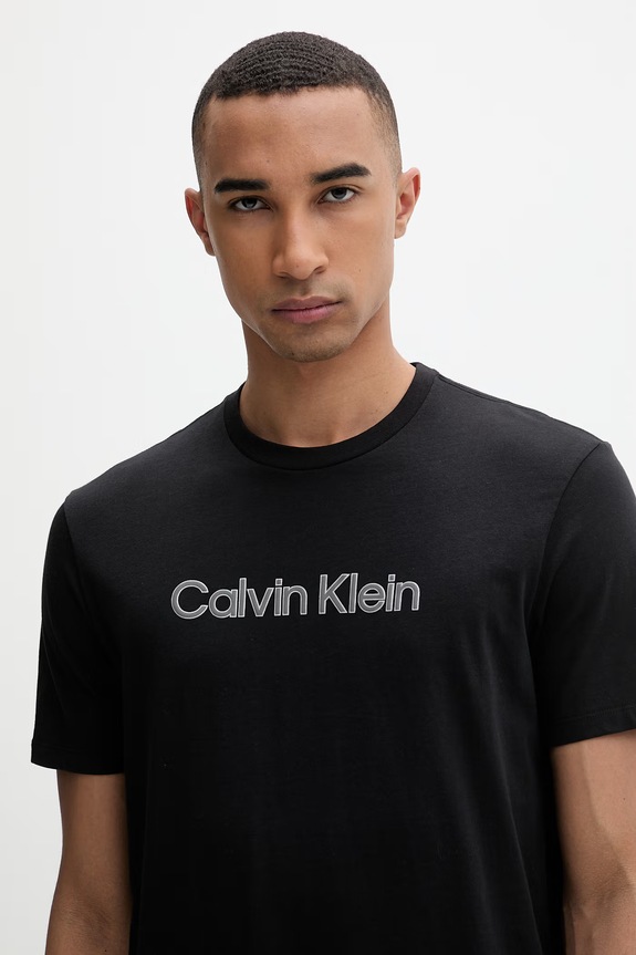 Calvin Klein tričko pánske bavlnené čierna LV04LF809G