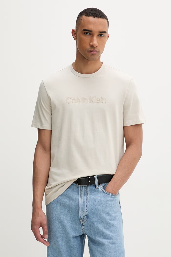 Calvin Klein tričko pánske bavlnené béžová LV04LF810G
