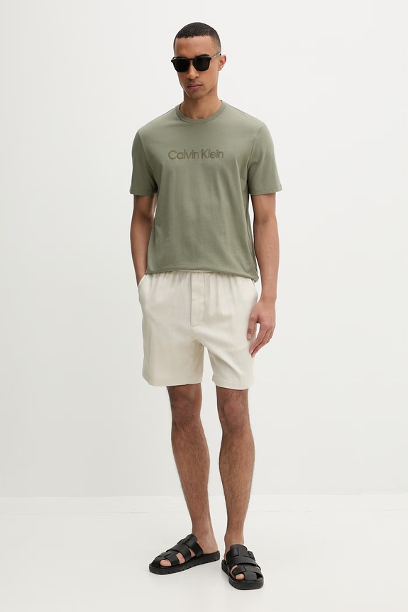 Calvin Klein t-shirt férfi pamut LV04LF810G zöld SS26