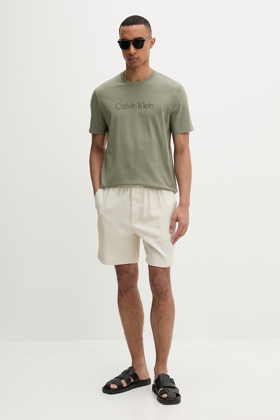 Calvin Klein t-shirt férfi pamut LV04LF810G zöld SS26