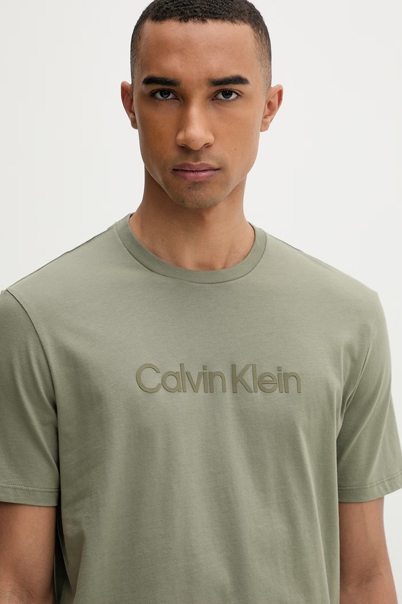 Calvin Klein t-shirt férfi pamut zöld LV04LF810G