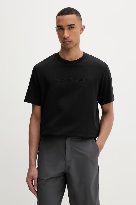 Calvin Klein tričko pánske bavlnené čierna LV04LF811G
