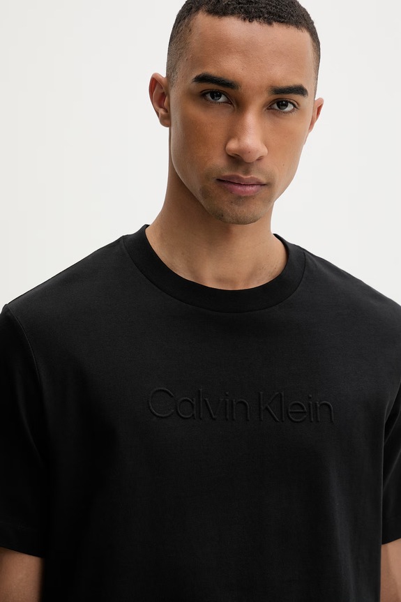 Calvin Klein tričko pánske bavlnené čierna LV04LF811G