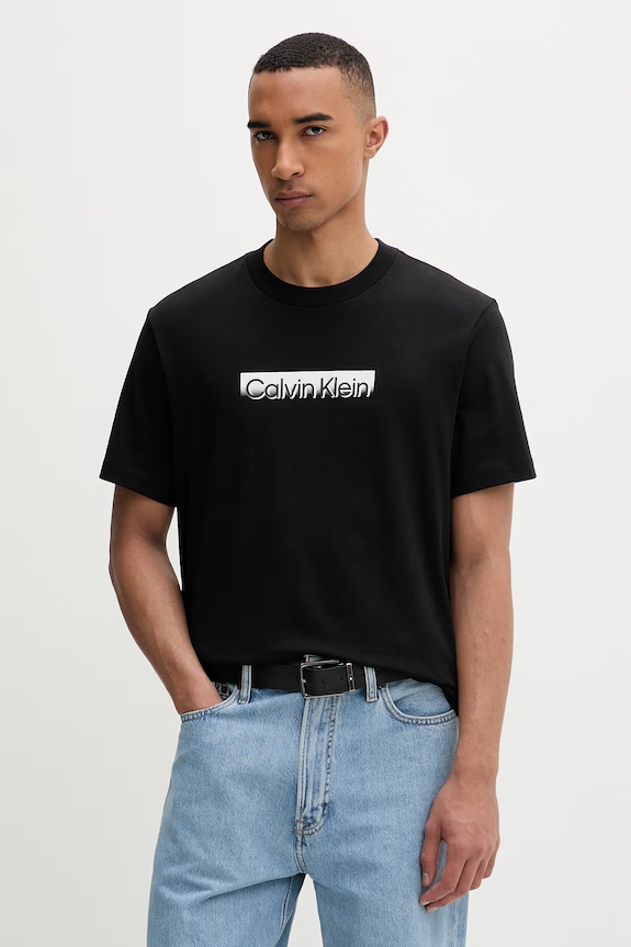 Calvin Klein Póló férfi pamut fekete LV04LF812G