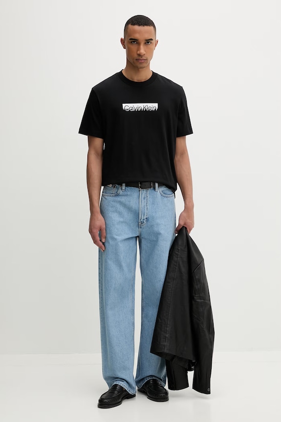 Calvin Klein Póló férfi pamut LV04LF812G fekete SS26
