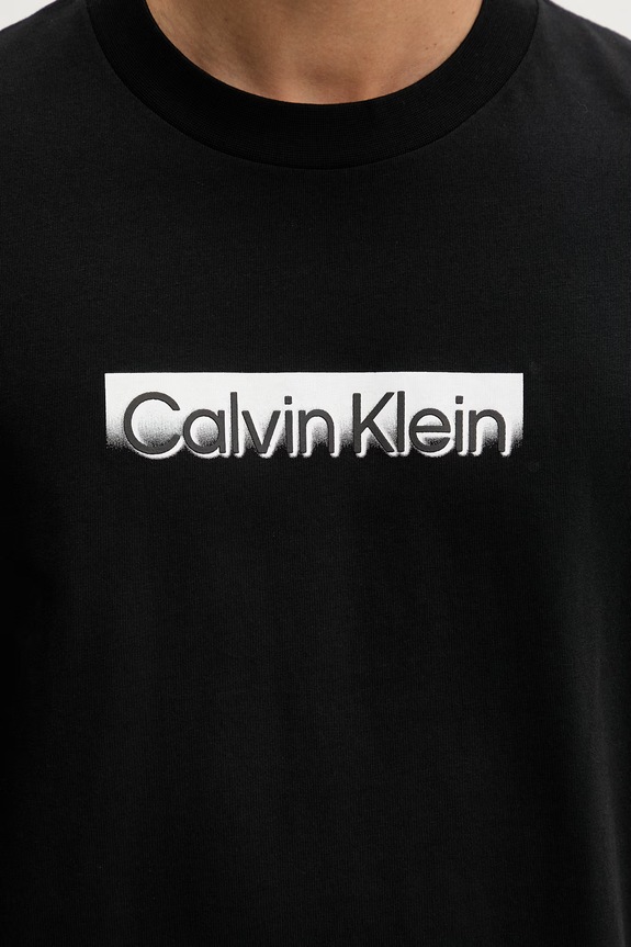 Calvin Klein Póló férfi pamut LV04LF812G fekete