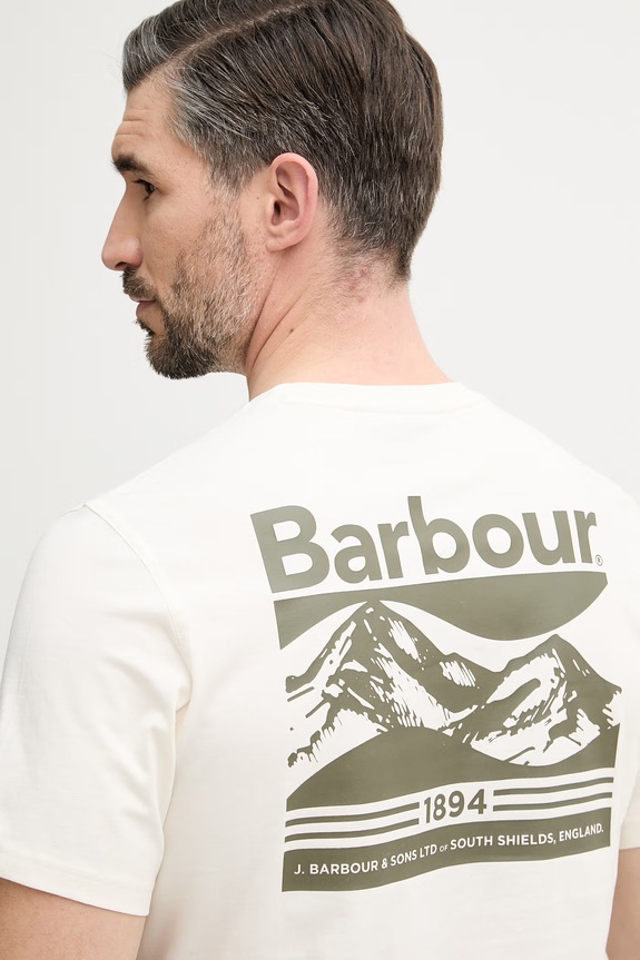 Barbour футболка basic мужская хлопковая Camber MTS1395 бежевый