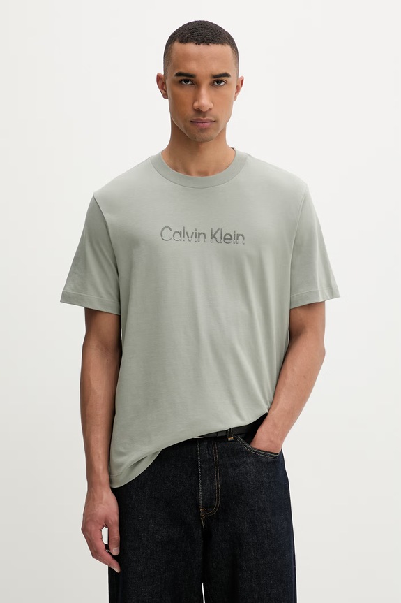 Calvin Klein férfi pamut póló zöld LV04LF813G