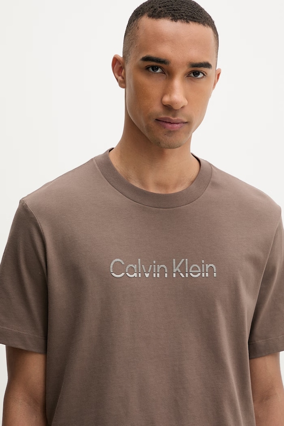 Calvin Klein t-shirt férfi pamut barna LV04LF813G