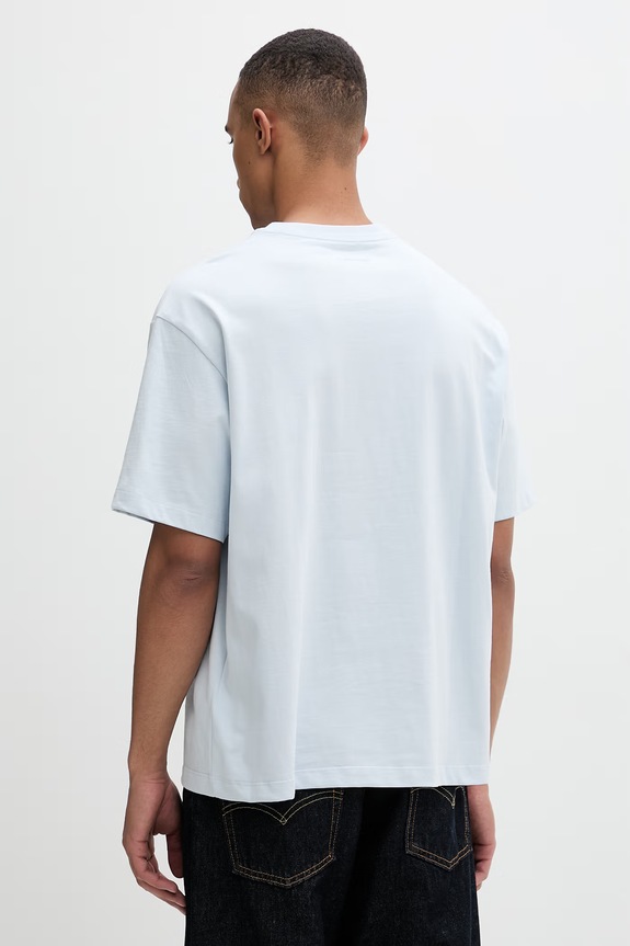 Odzież Calvin Klein T-shirt męski bawełniany LV14RF817G niebieski
