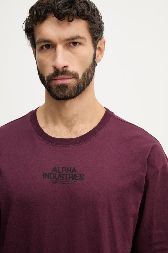 Alpha Industries t-shirt bawełniany Scorpion Cyborg bordowy 266515