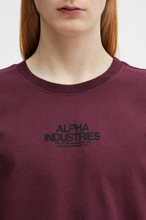 Alpha Industries t-shirt in cotone Scorpion Cyborg granata 266515