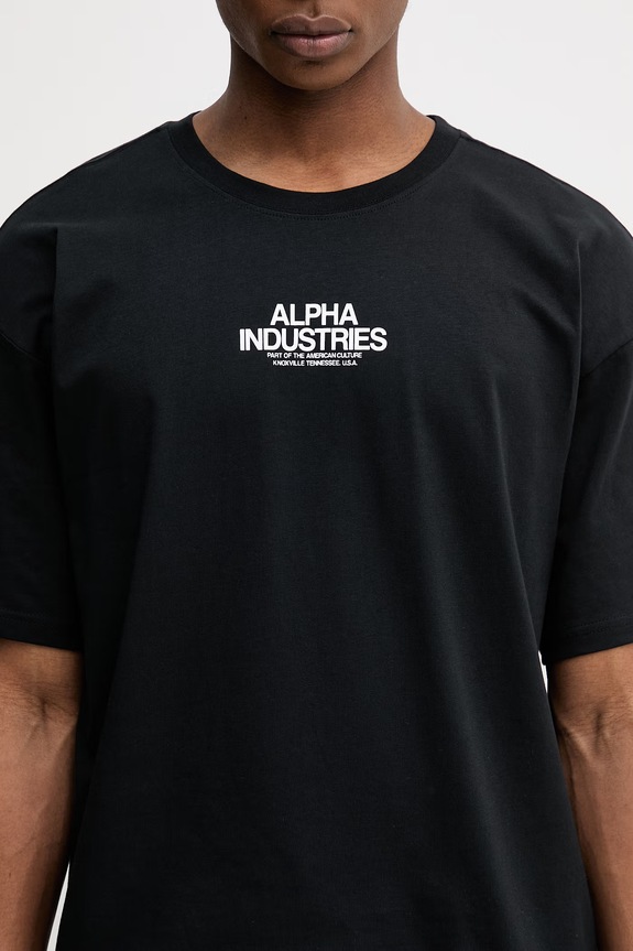 Alpha Industries t-shirt in cotone Scorpion Cyborg nero 266515