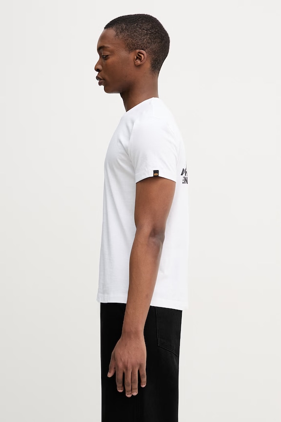 Alpha Industries US Scorpion Backprint t-shirt męski bawełniany 266510 biały SS26