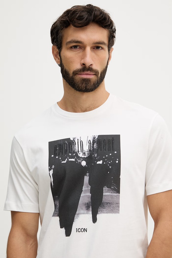 Emporio Armani tricou din bumbac alb EM004751.AF23082