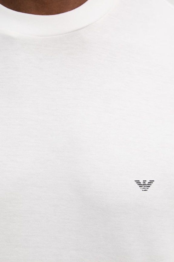 Bavlněné tričko Emporio Armani EM005737.AF24470 bílá