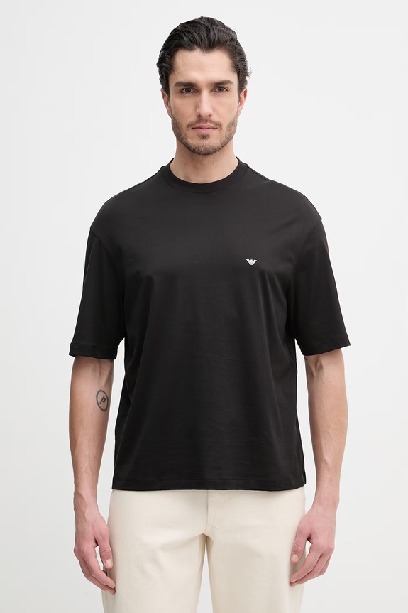 Oblečení Bavlněné tričko Emporio Armani EM005737.AF24470 černá