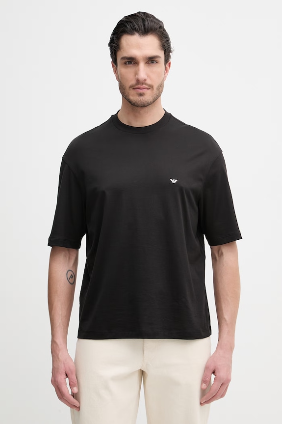 Oblečení Bavlněné tričko Emporio Armani EM005737.AF24470 černá