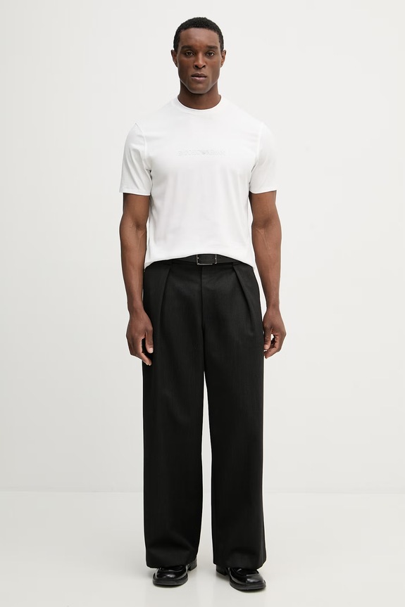 Хлопковая футболка Emporio Armani EM004583.AF13669 бежевый SS26